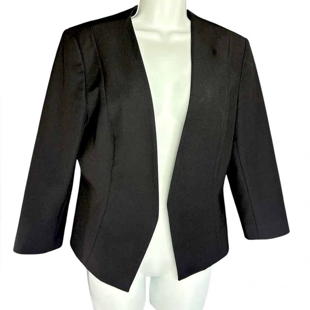Express Cropped Blazer - Collarless - Size 12 L